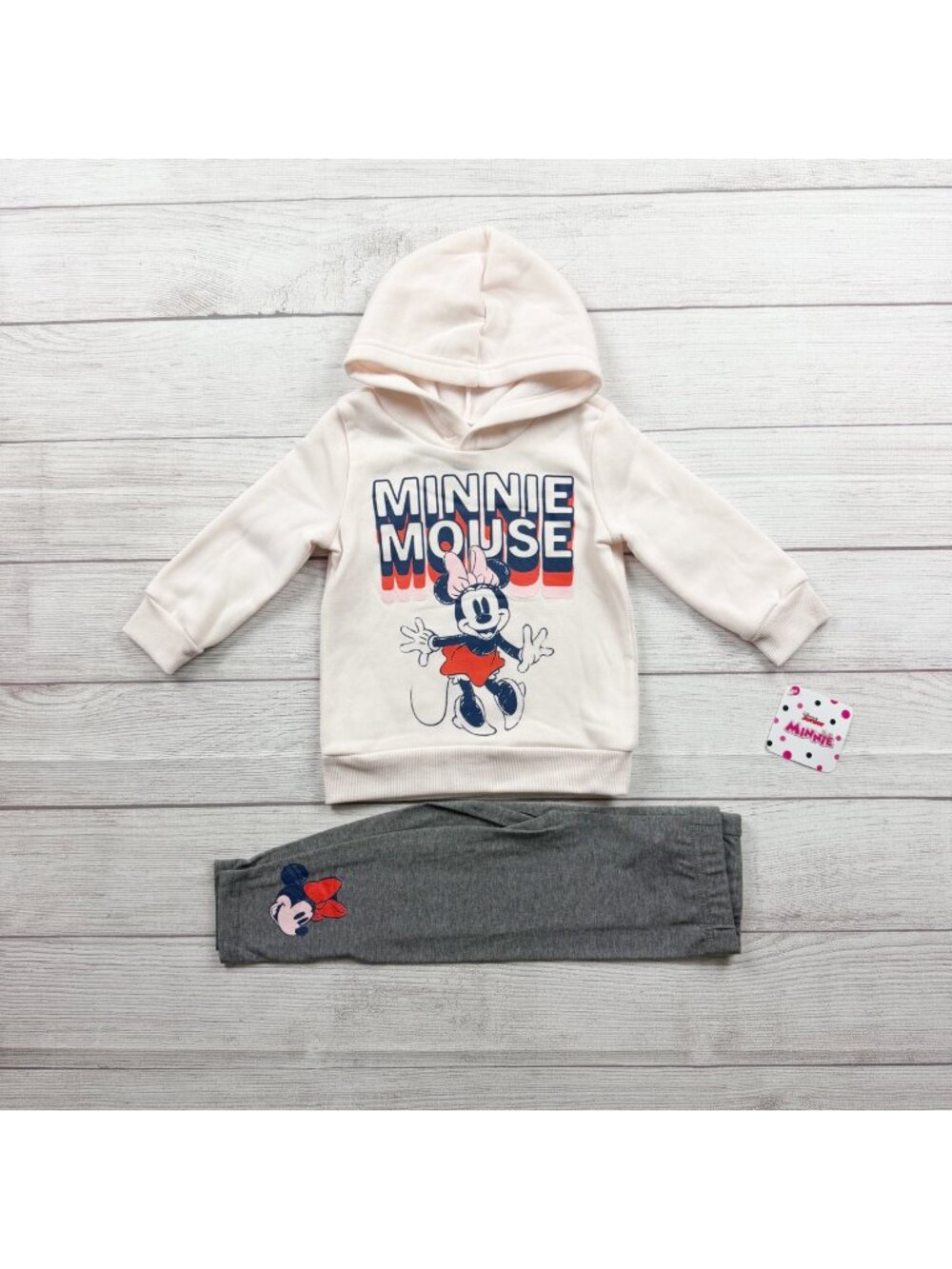 Disney Minnie Mouse Toddler Hoodie Leggings Matching Set Outfit NWT 2T
